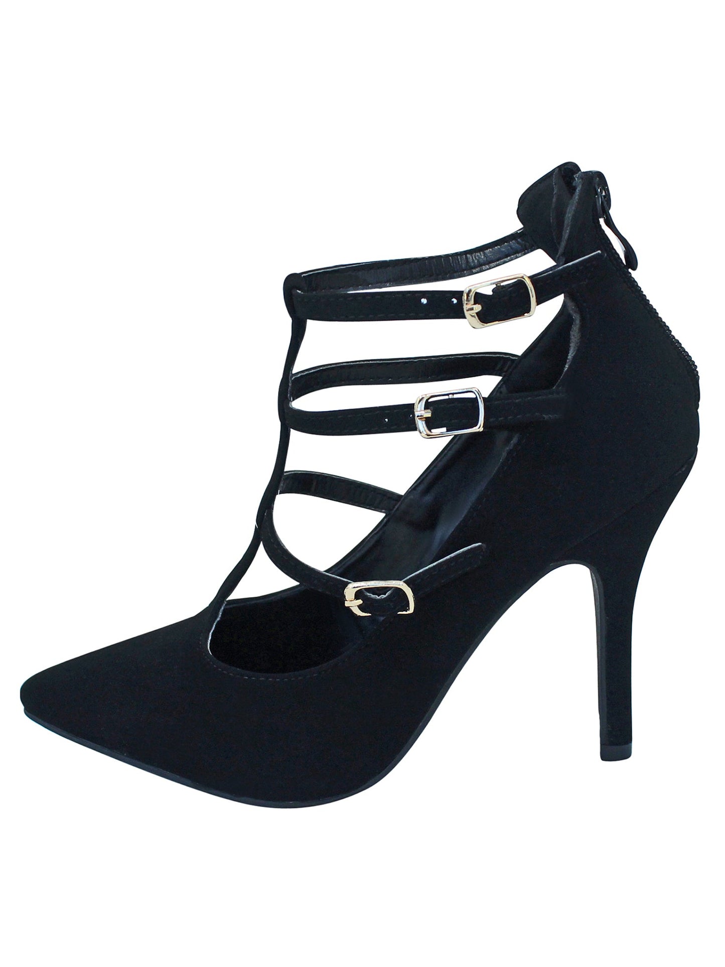 Buckled Womens High Heel Pumps