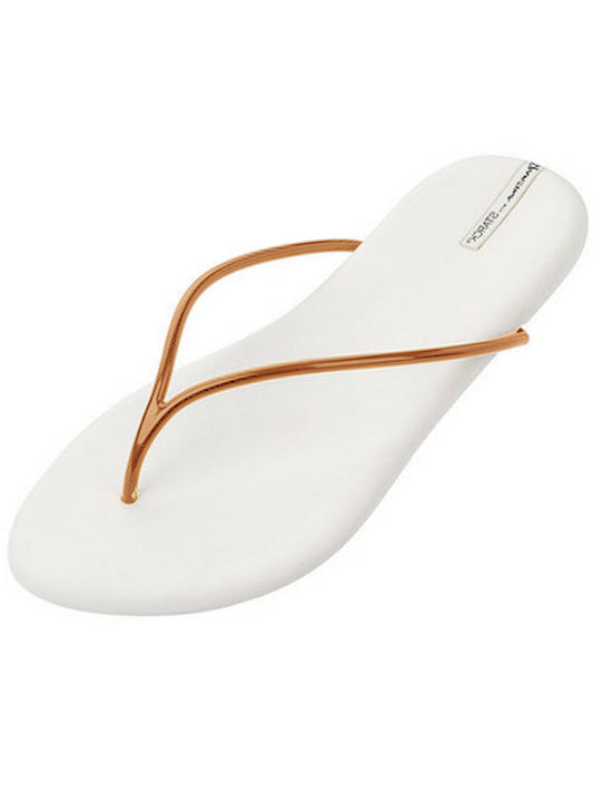 White & Orange iPanema Phillippe Starck Thong Flip-Flops