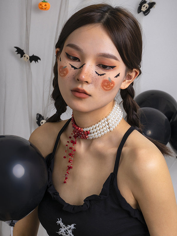 Original Stylish Beads Tasseled Halloween Necklaces Accessories-Homeunderwear