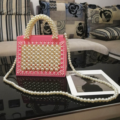 Fashion Hadmade Customize Pearl Satchel Bags