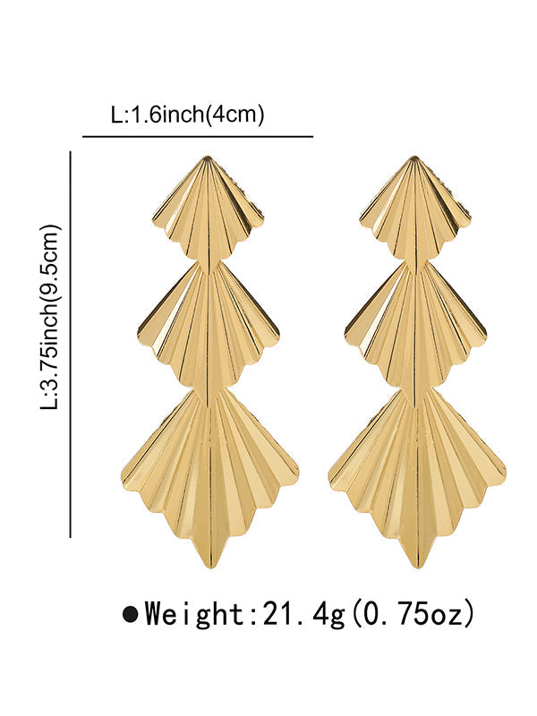 Geometric Solid Color Drop Earrings