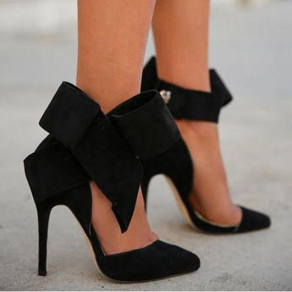 Free Shipping Charming Removable Big Bow High Heel Heels Shoes