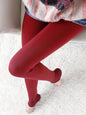 Simple Skinny Leg Keep Warm Solid Color Leggings-Homeunderwear