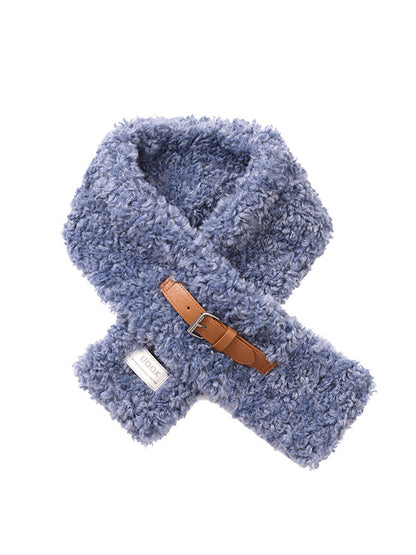 Urban Solid PU Buckle Design Keep Warm Shawl&Scarf-Homeunderwear