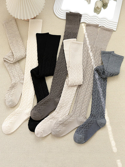 Casual Skinny Split-Joint Solid Color Stockings Accessories-Homeunderwear