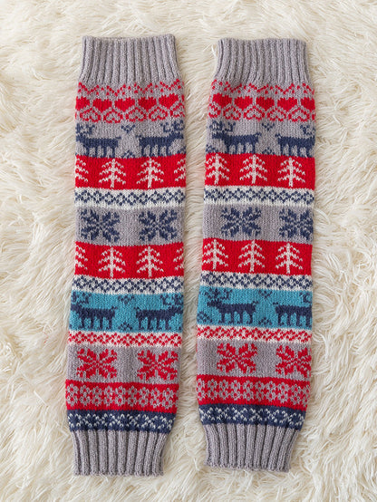 Knitting Keep Warm Printed Leg Warmers Accessories-Homeunderwear