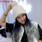 Free Shipping For Hivava Colorful Knitting Hat With Removable Long Curly Wig 1