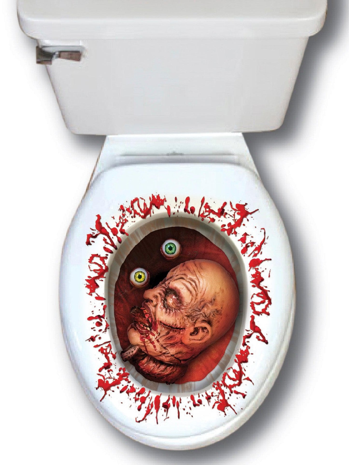 Free Shipping For Bloody Monster Removable Sticker Toilet Seat Decoration