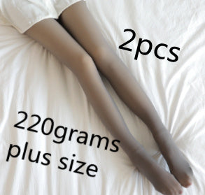 Fake Translucent Plus Size Leggings Fleece Lined Tights Fall And Winter Warm Fleece Pantyhose Women Fleece Lined Pantyhose Thermal Winter Tights