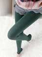 Simple Skinny Leg Keep Warm Solid Color Leggings-Homeunderwear