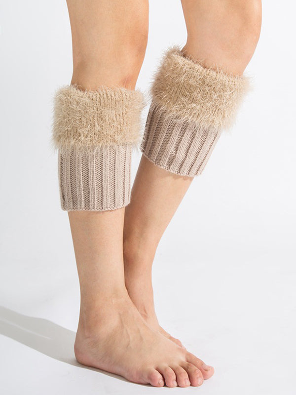 Simple Keep Warm Solid Color Leg Warmers Accessories-Homeunderwear