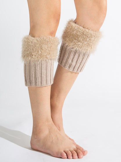 Simple Keep Warm Solid Color Leg Warmers Accessories-Homeunderwear