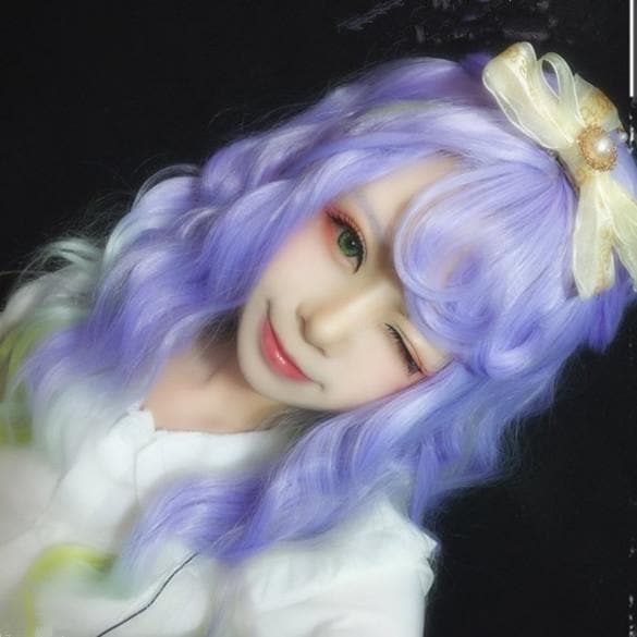 Free Shipping For Hivava Gradient Purple Fairy Long Curl Wig