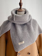 Winter Knitting Solid Color High-Neck Shawl&Scarf-Homeunderwear