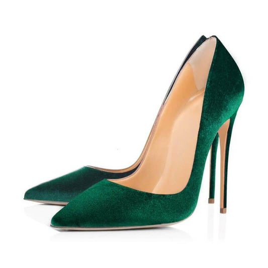 Casual Suede Pointed Toe Stiletto Heel Pumps