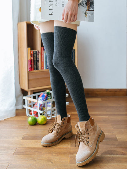 New Fashion Casual Skinny Keep Warm Solid Color Leg Warmers Accessories-Homeundewear