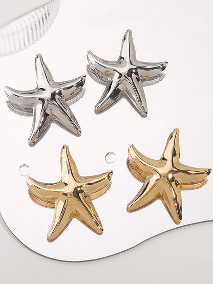 Geometric Star Shape Drop Earrings