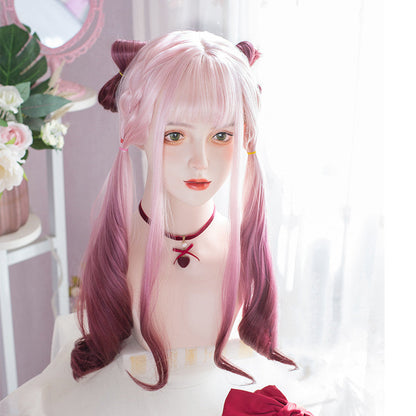 Free Shipping For Hivava Lolita Rose Pink Purple Gradient Wig