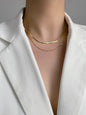 Simple Solid Color Multi-Layered Choker Necklaces Accessories-Homeunderwear