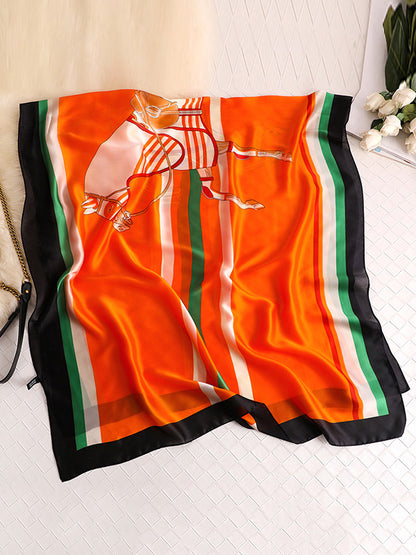 Silk Imitation Printed Silk Imitation Shawl&Scarf-Homeunderwear