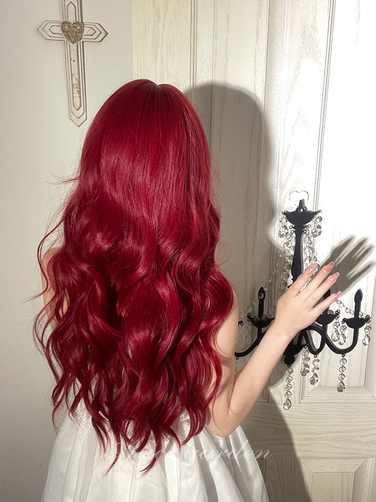 Free Shipping For Hivava Casual Series Hot Cherry Red Curly Wig