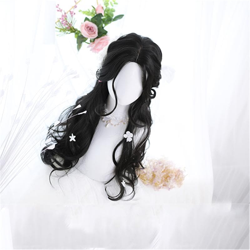 Free Shipping For Hivava Lolita Black Mid Length Curly Wig