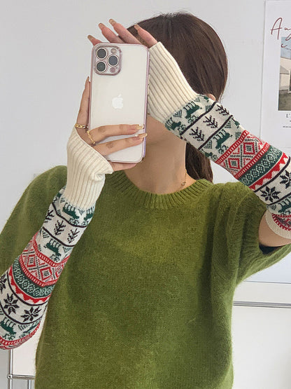 New Fashion Casual Keep Warm Printed Arm Warmers Accessories-Homeundewear