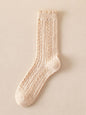 Wool Casual Solid Color Socks Accessories-Homeunderwear