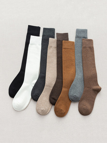 New Fashion Casual Keep Warm Solid Color Socks Accessories-Homeundewear