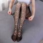 Printed Chain Clover Letter Pantyhose Beautiful Leg Silk Stockings