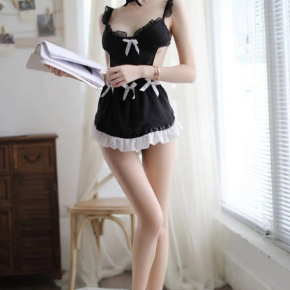 Sexy Lingerie Sexy Perspective Temptation Pajamas Maid Nurse Underwear Bare Chest Uniform Set