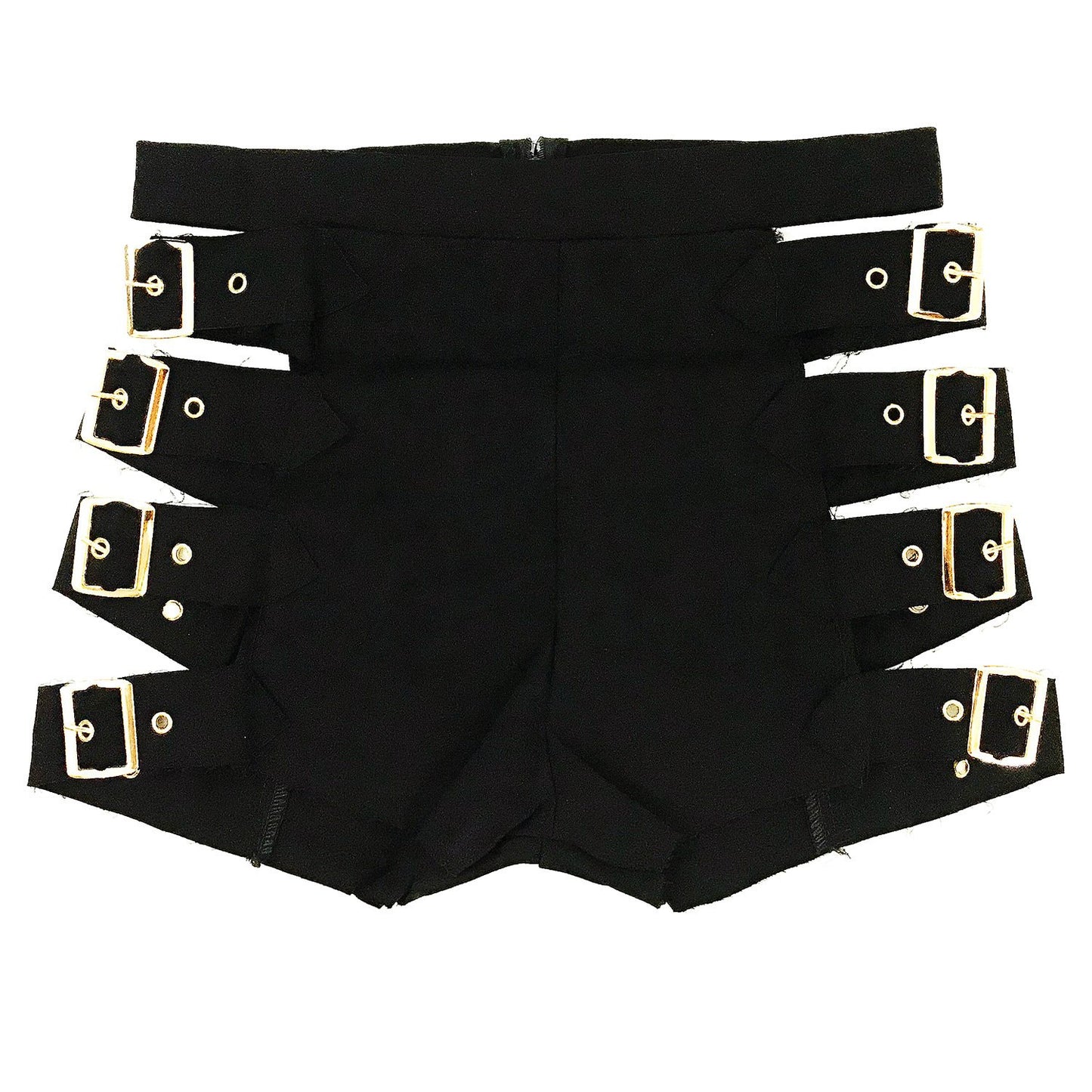 Hollow High Waist Denim Shorts