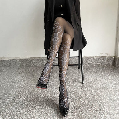 Sexy Palace Lace Jacquard Pantyhose