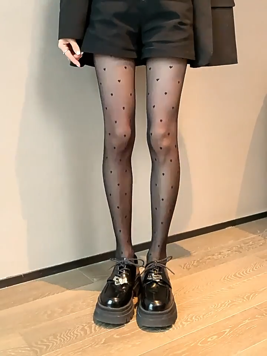 Sexy Spring and Autumn Ultra-thin 0d Polka-dot Black Stockings Bottoming Pantyhose