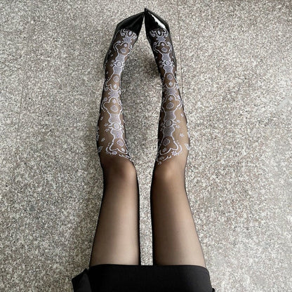 Sexy Palace Lace Jacquard Pantyhose