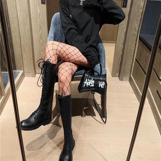 Fishnet Socks Jk Black Stockings Women Thin Pantyhose