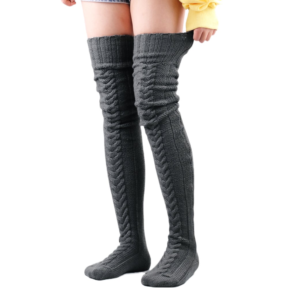 Extra-thick Wool in Autumn and Winter Piled Knee-high Stockings