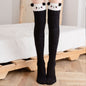 Winter Warm Knee Thick Socks Female Coral Fleece Winter Long Tube Was Thin Jk Student Cute Bear High Tube Socks