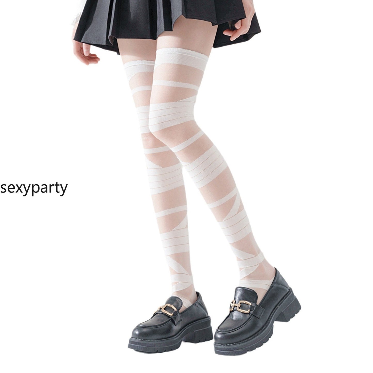 Sexy Cross Bandage Jk Over The Knee Socks High Stockings