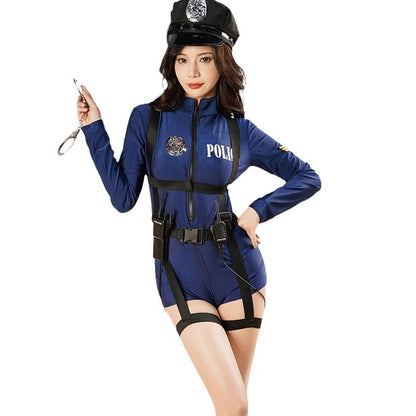 Sexy Night Scene Role-playing Female Police Uniform