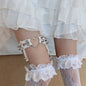 Lovely Lollipop Lolita High Tube Socks Love Leg Ring Lace Thin Leg Knee Socks