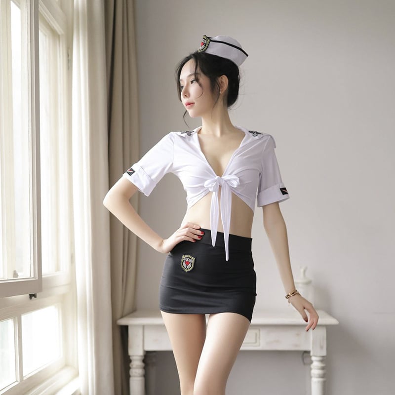 Ol Secretary Uniform Seductive Sexy Teacher Transparent Ultra Short Hip Wrap Skirt Role Play