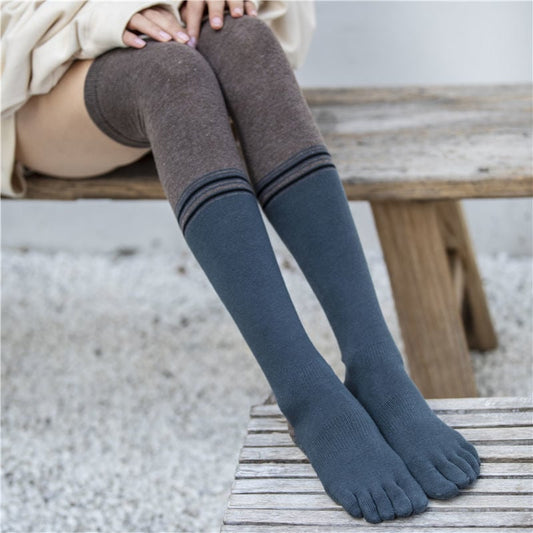 Yoga Socks Long Tube Professional Yoga Socks Long Tube Pilates Yoga Over The Knee Non-slip Five-finger Socks