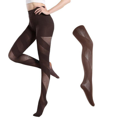 Spring and Autumn Thick Tights Jacquard Pantyhose Diamond Striped Stockings Anti-hook Silk Leggings