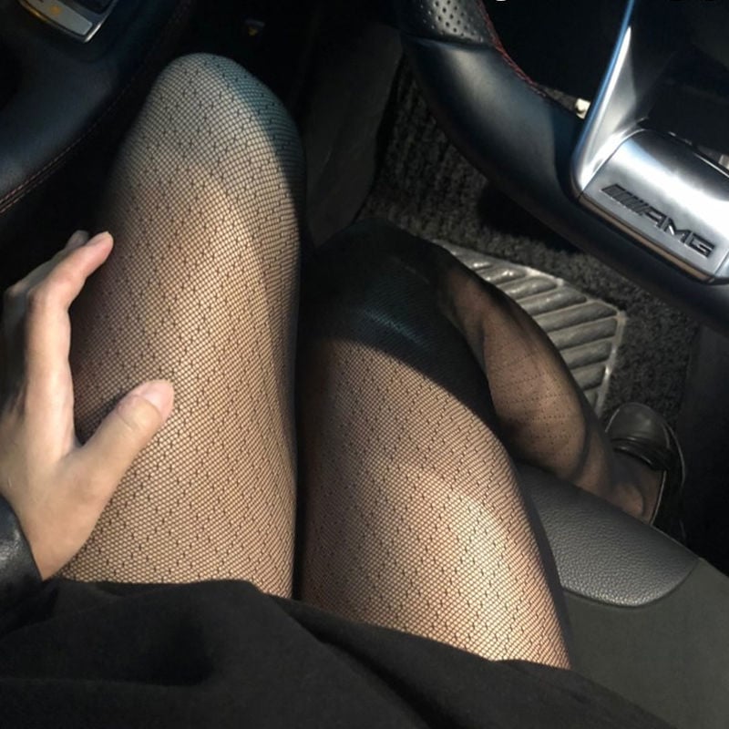 Sexy Diamond Lattice Transparent Meat Fishnet Socks High Stretch Bottoming Socks Pantyhose