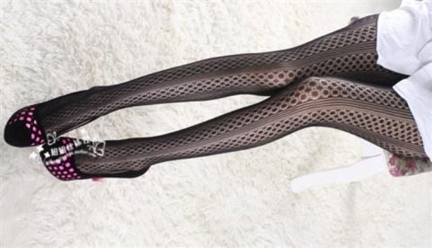 Sexy Retro Jacquard Hollow Net Socks Small Mesh Lace Stockings Large Bottomed Pants Pantyhose