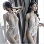 Sexy underwear uniform seductive suit tight lace transparent pajamas