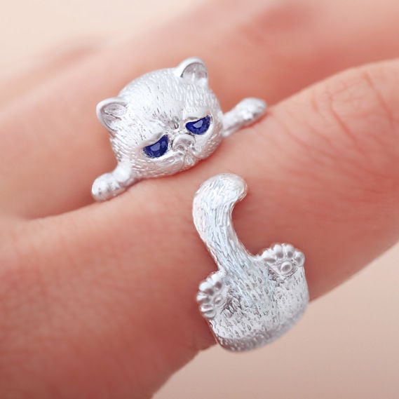 Simple Kitty Ring Open Index Finger Ring