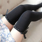 Spring and autumn Japanese cute loli wave lace ribbon bow stockings over the knee high stockings cotton bottoming socks