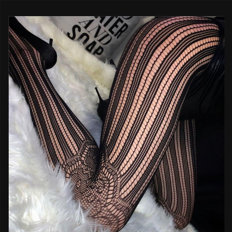 Sexy Hollow High Waist Fishnet Stockings Stockings Pantyhose